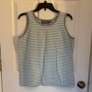 Karen Kane Easy Wear Striped Cotton Tank Top M Made in USA